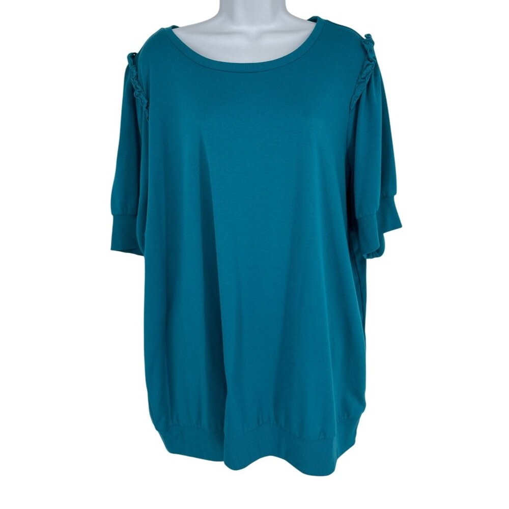 Torrid Lt Weight French Terry‎ Crew Neck Short Sleeve Sweatshirt Women's Size 3X